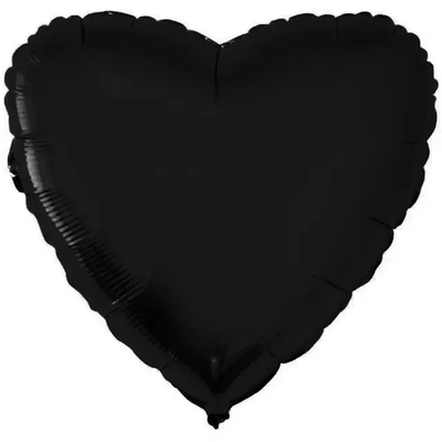 Фольга Flexmetal серце 18" металік Чорне 3204-0764 фото