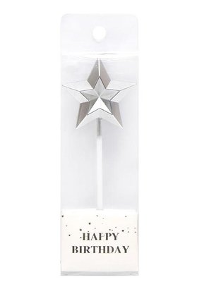 Свечи для торта Звезда Серебро с гранью TL-1054s фото