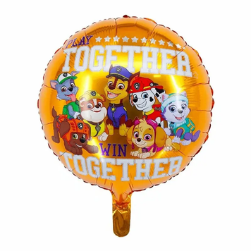 Фольга 18" (45см) "Щенячий патруль команда на жовтому фоні" (Китай) 3356-0007 5308 фото