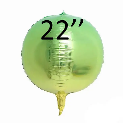 Фольга 3D сфера Градиент Желто-зеленый Китай (22") 22037 фото
