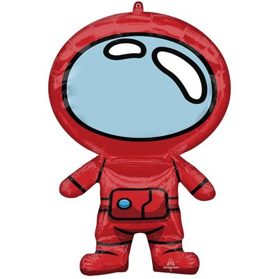 Фольгированная фигура большая Космонавтик (красный) Anagram 1207-4546 фото