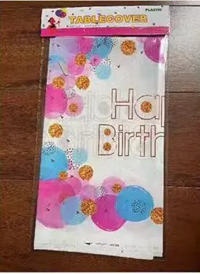 Детская скатерть на стол "Happy birthday шарики" (180*110) 9025 фото