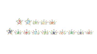 Бумажная гирлянда-растяжка "ЗДН горох разноцветный" 1780 фото