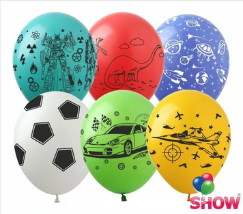 Кульки ТМ Show (5 ст.) 12" (Мікс Для Хлопців) (100 шт.) DM-10 фото