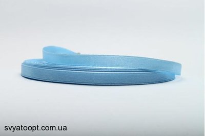 Атласная лента 0,6 см (голубая) 1102 фото