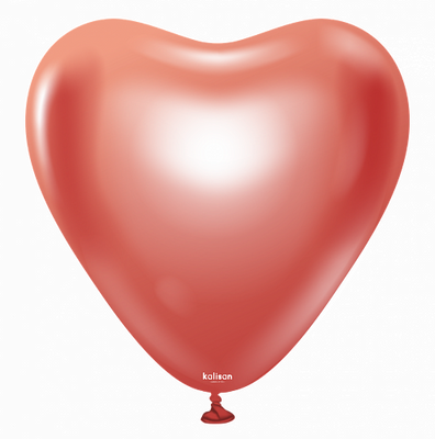 Шар-сердце Калисан 12" (Хром красный (Mirror red)) (1 шт) 11350102 фото