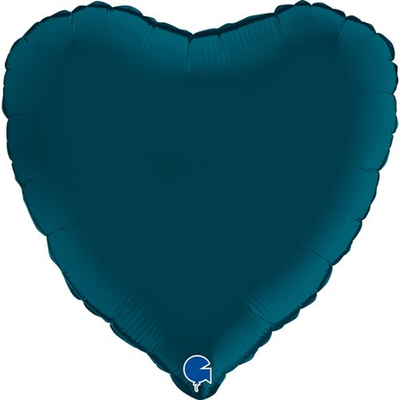 Фольга Серце 18" Синий Petrol (Grabo) 180000SPEB фото