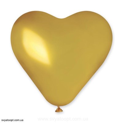 Шары-сердца Gemar 17" CR17/39 (Металлик золото) (1 шт) 3537 фото