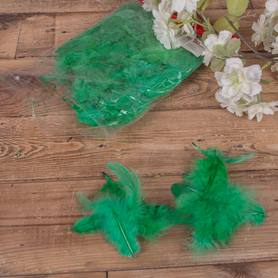 Декоративные перья зеленые 2301 фото