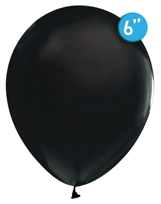 Шары Balonevi 6"/P28 (Черный) (100 шт) BV-4624 фото