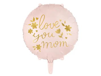 Фольга 18" коло "Love you mom" PartyDeco FB128 фото