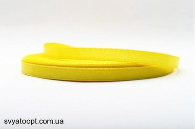 Атласная лента 0,6 см (Желтая) 2115 фото