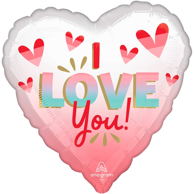 Фольга НВ ILY Любовное омбре с сердцами Anagram 3202-3281 фото