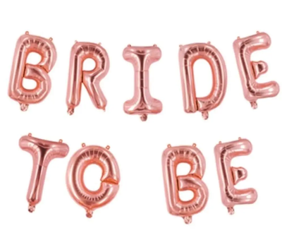 Фольгированная фигура надпись "Bride to be" (розове золото) 4851 фото