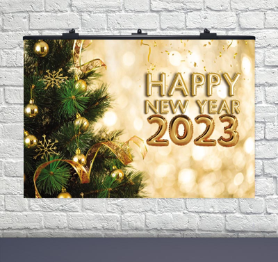 Плакат для праздника New Year 2023 новогодняя елка 75х120 см 6008-0045 фото