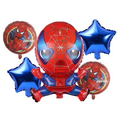 Набір кульок фольгованих Людина павук 5 шт (Китай) (в індив. упаковці) KUK-2022 фото