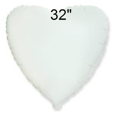 Фольга Flexmetal серце 32" Біле 206500В фото