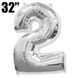 Фольга 32" Silver цифра 2 (Flexmetal) 3207-3065 фото