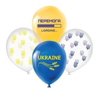 Шары ТМ Sharoff 12" (Победа герб укр) (50 шт) KDI-0404 фото