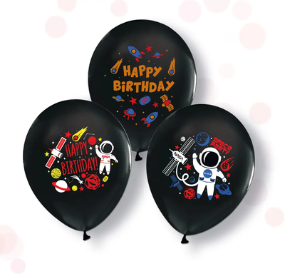 Воздушные шарики "Космический Happy Birthday" (ТМ "Твоя Забава") (50 шт) TZ-5068 фото