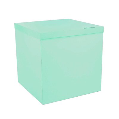 Коробка-сюрприз для шаров "Мятная" (70х70х70) korobka-mint фото