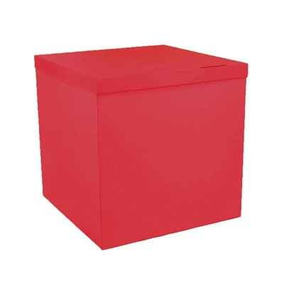 Коробка-сюрприз для шаров "Красная" (70х70х70) с небольшим дефектом korobka-red фото