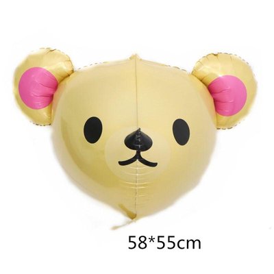 Фольгированная фигура 4D Голова мишки (Коричневая) (Китай) (в инд. упаковке) 4329 фото