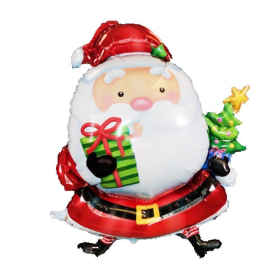 Фольгированная фигура Санта зс ёлкой (Китай) (в инд. упаковке) 06620 фото
