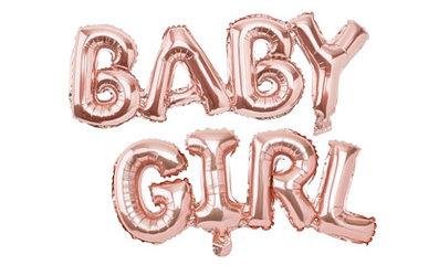 Фольгированная фигура надпись "Baby Girl" (розовое золото) Китай 5-71845 фото