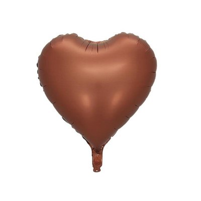 Фольга Китай сердце 18" шоколад Т-204 фото