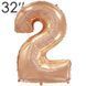 Фольга 32" Розовое золото цифра 2 (Flexmetal) 32-FM-Rosegold-2 фото