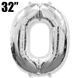 Фольга 32" Silver цифра 0 (Flexmetal) 3207-3063 фото
