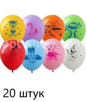 Кульки (20 шт.) ТМ Show (1 ст.) 12" (Мультики) SC-2-20 фото