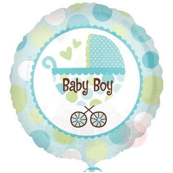 Фольга 18" (45см) "Коляска Baby Boy" (Китай) 7090 фото