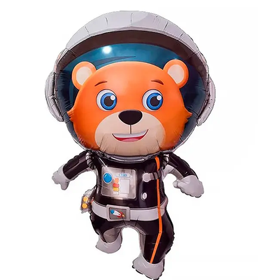 Фольгированная фигура Космонавт медведь (Китай) (в инд. упаковке) 4675 фото