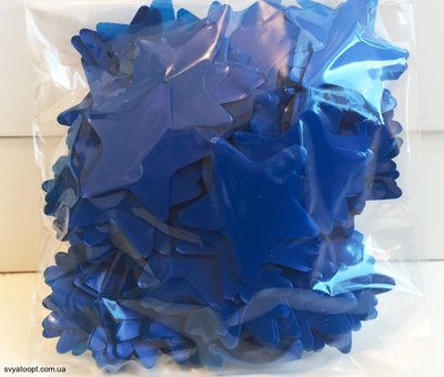 Конфетті Зірка 50 грамм Синя 35 мм 3910 фото