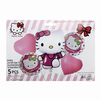 Набір кульок фольгованих Hello Kitty 5 шт (Китай) (в інд. уп.) 96314 фото