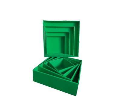 Набор подарочных коробок "Зеленые" (4 шт.) двусторонний картон (h-9) Green-1 фото