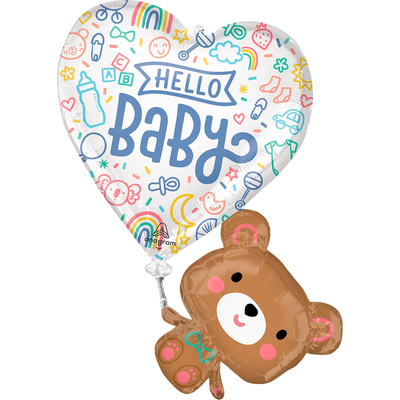 Фольга Ведмедик з кулькою hello baby Anagram 3207-3713 фото