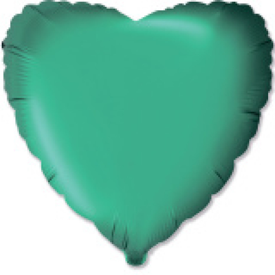 Фольга Flexmetal Сердце 18" Сатин зеленое 201500SVE фото