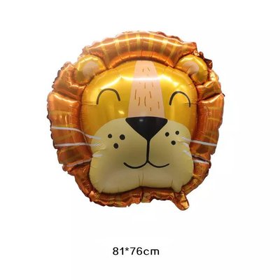 Фольгированная фигура "Голова льва оранжевая в инд. уп." 4383 фото