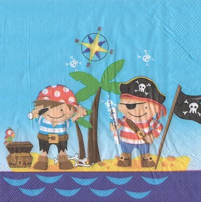 Салфетки "Мальчики Пираты" (33х33) (15 штук) 7262 фото