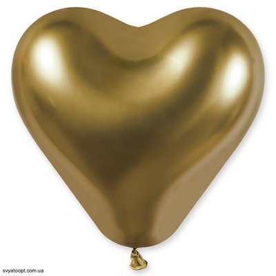 Шары-сердца Gemar 12" CR/88 (Хром золото) (25 шт) 1105-0411 фото