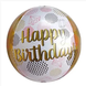 Фольга 3D сфера Happy Birthday геометрия Китай (22") 22057 фото