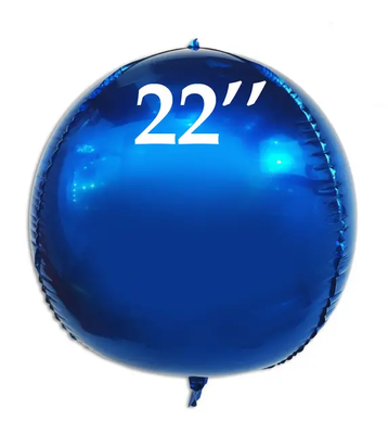 Фольга 3D сфера Синий (22") Китай 22003 фото