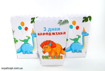 Коробочки для сладостей Динозавры (5шт/уп) 5505 фото