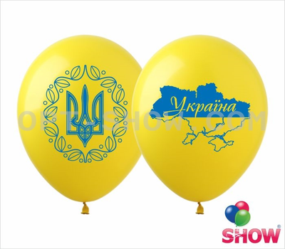 Шары ТМ Show (2 ст.) 12" (Украина укр) (100 шт.) DP-8 фото