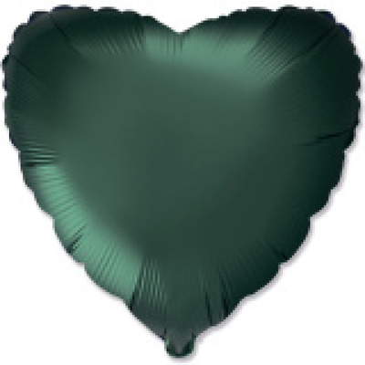 Фольга Flexmetal Сердце 18" Сатин темно-зеленое 201500SDVE фото