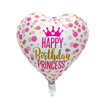 Фольга серце 18" (45см) серце "Happy Birthday prinsess" Китай S-112 фото