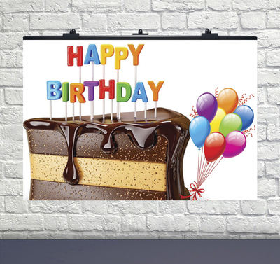 Плакат на день рождения кусочек торта HB 75х120 см 6008-0024 фото